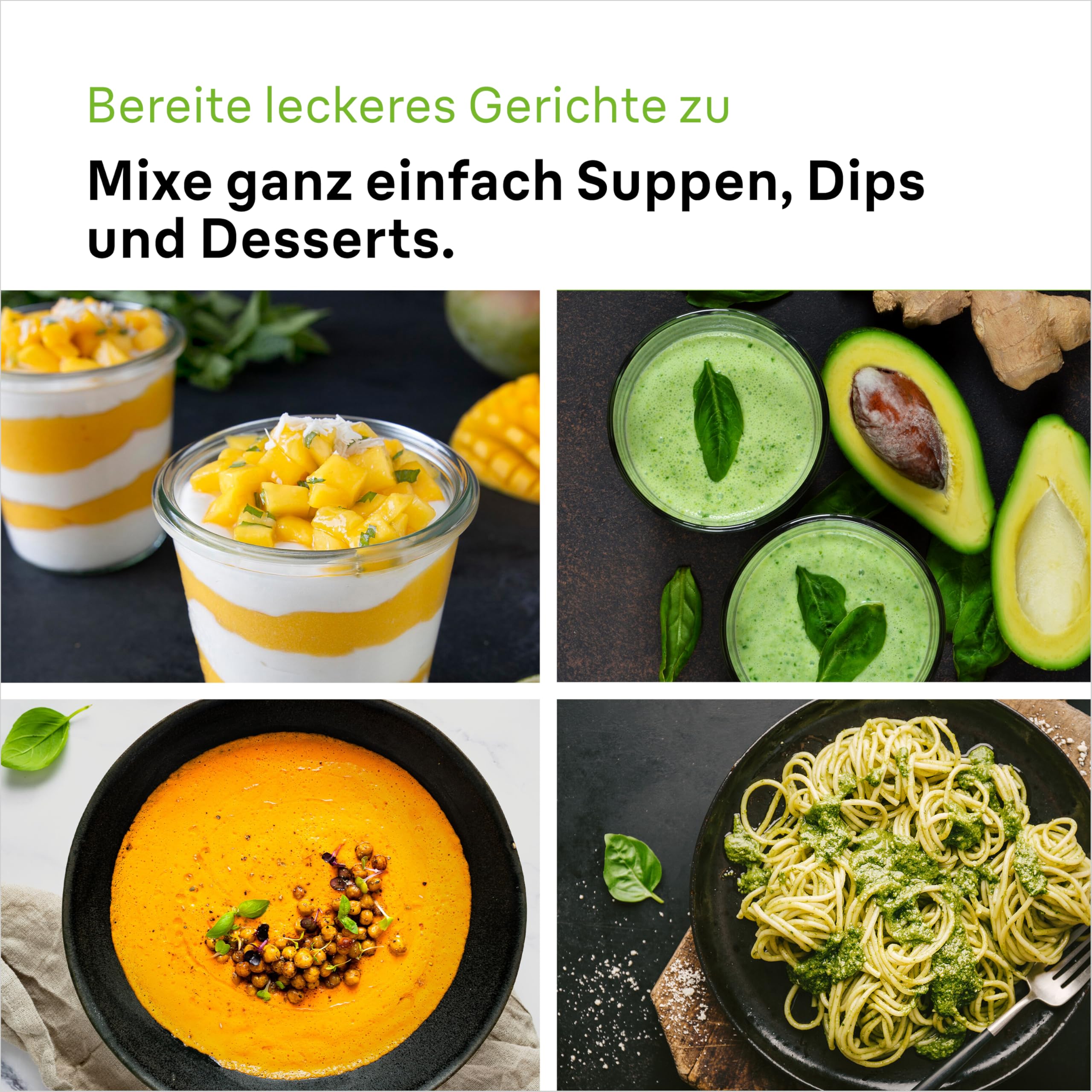 Braun Stabmixer MultiQuick 5 MQ 50236 M - Elektrischer Stabmixer mit 21 Geschwindigkeitsstufen + Turbo, Edelstahl Pürierfuß, Easy Click System, SplashControl, 3-teiliges Zubehör-Set, 1000 Watt, Weiß 7