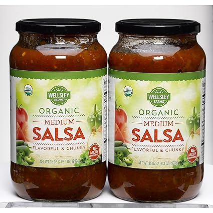 Amazon Com Wellsley Farms Organic Salsa 2 Pk 35 Oz