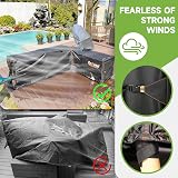 Enzeno V-Shape Garden Furniture Cover 420D Oxford Waterproof 255x255x87cm view 4
