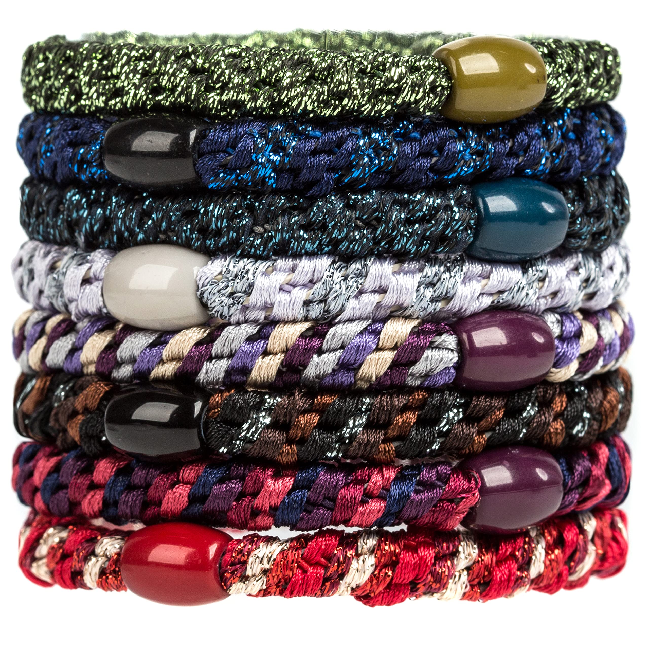 8 Pieces Girls Hair Bobbles Pack of 8 Multicoloured Elastic Bands Hair Bands Elastic Hair Bands Style 16 — image 1