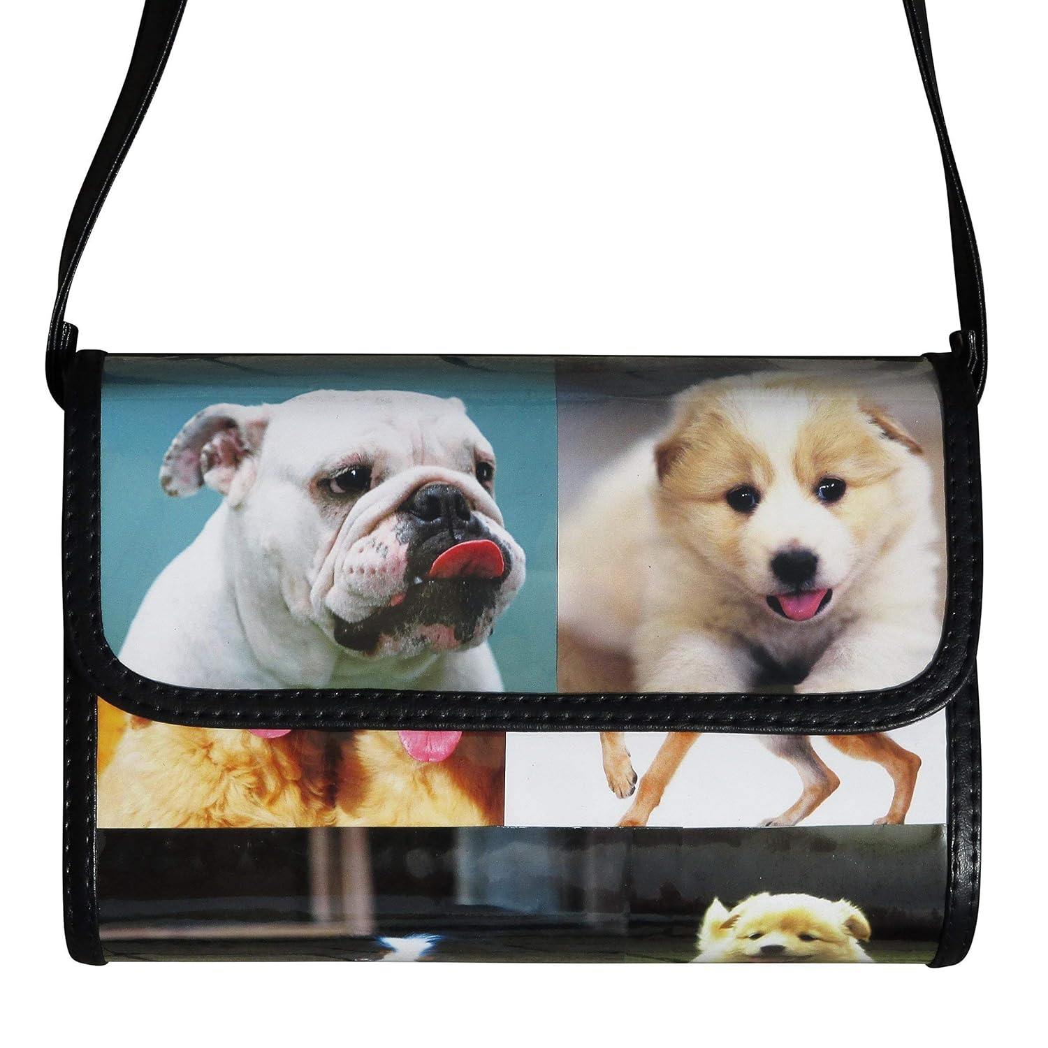 Crossbody bag for dog lovers unique colorful bag upcycled