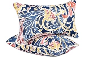 JMGBird Outdoor Lumbar Pillows, Waterproof Throw Pillows with Insert, Pack of 2, 12×20 Inch, Add a Pop of Color to Your Outdoors with Vibrant Furniture Pillows