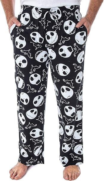 Amazon ディズニー ナイトメアー ビフォア クリスマス メンズ ジャック バット コットン パジャマパンツ Us サイズ X Large カラー ブラック パジャマ 通販