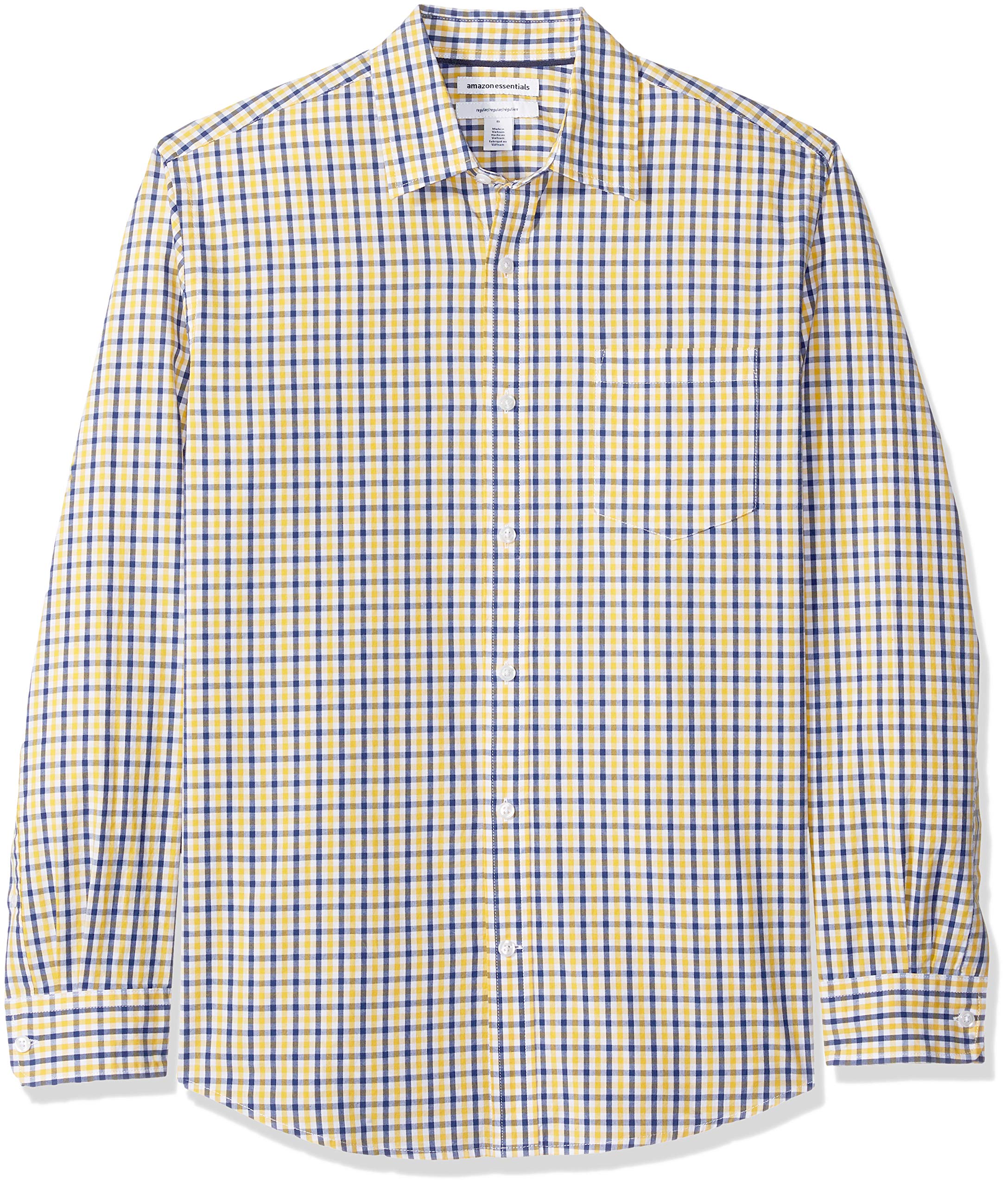 Amazon Essentials Men's Regular-Fit Long-Sleeve Casual Poplin Shirt