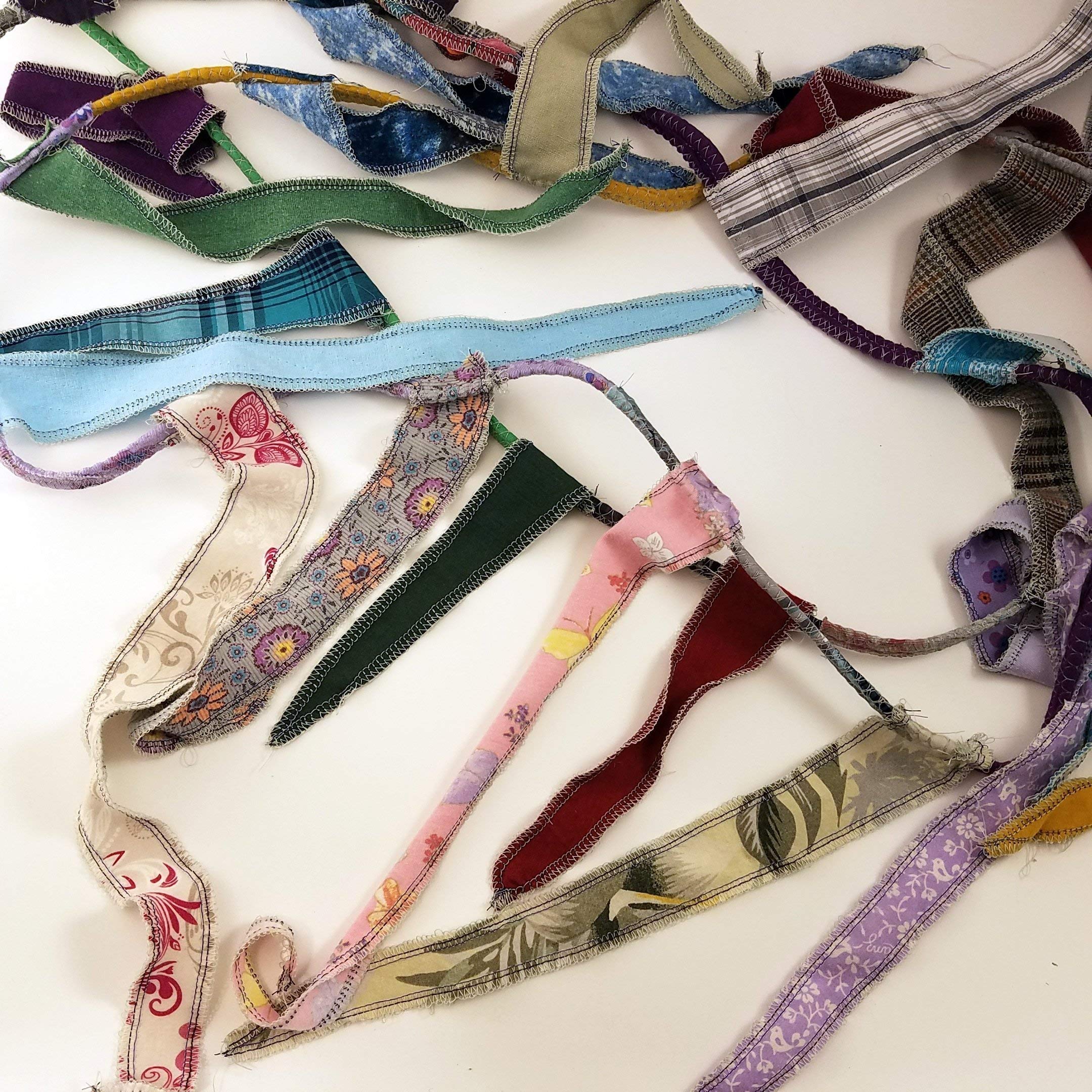 Handmade Gypsy Banner, Triangle Hippie Flags, Fabric Rag Garland, Choose Your Length, Bohemian Decor