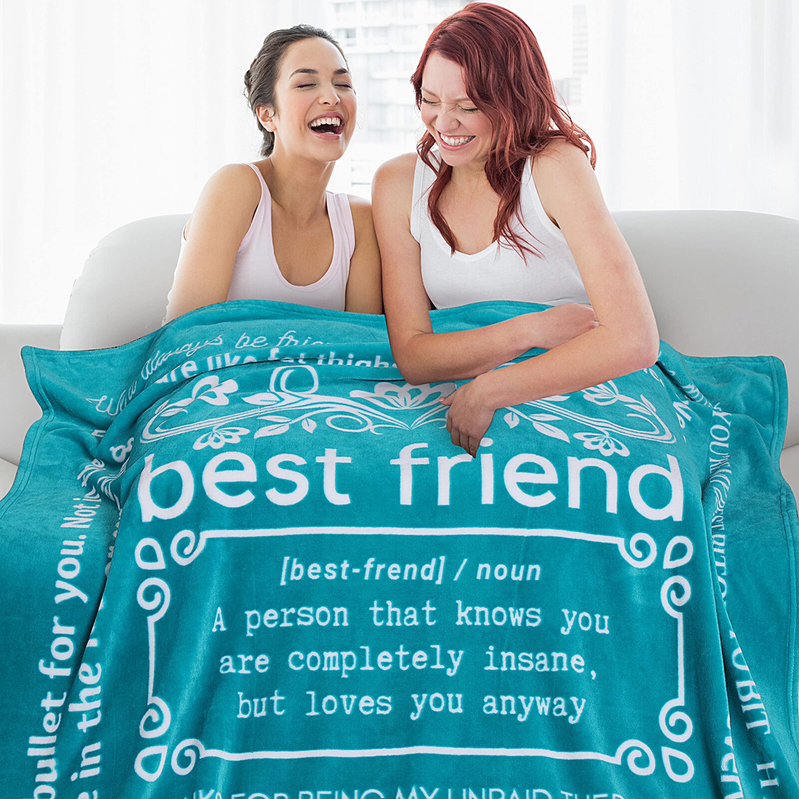 FILO ESTILO Funny Best Friend Friendship Blanket