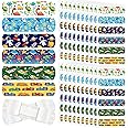 Nuanchu 6 Styles Kids Cartoon Bandages Adhesive Flexible Colorful Cute Cartoon Bandages Waterproof Breathable Protect Scrapes and Cuts for Girls Boys Children Toddlers(120 Pcs)