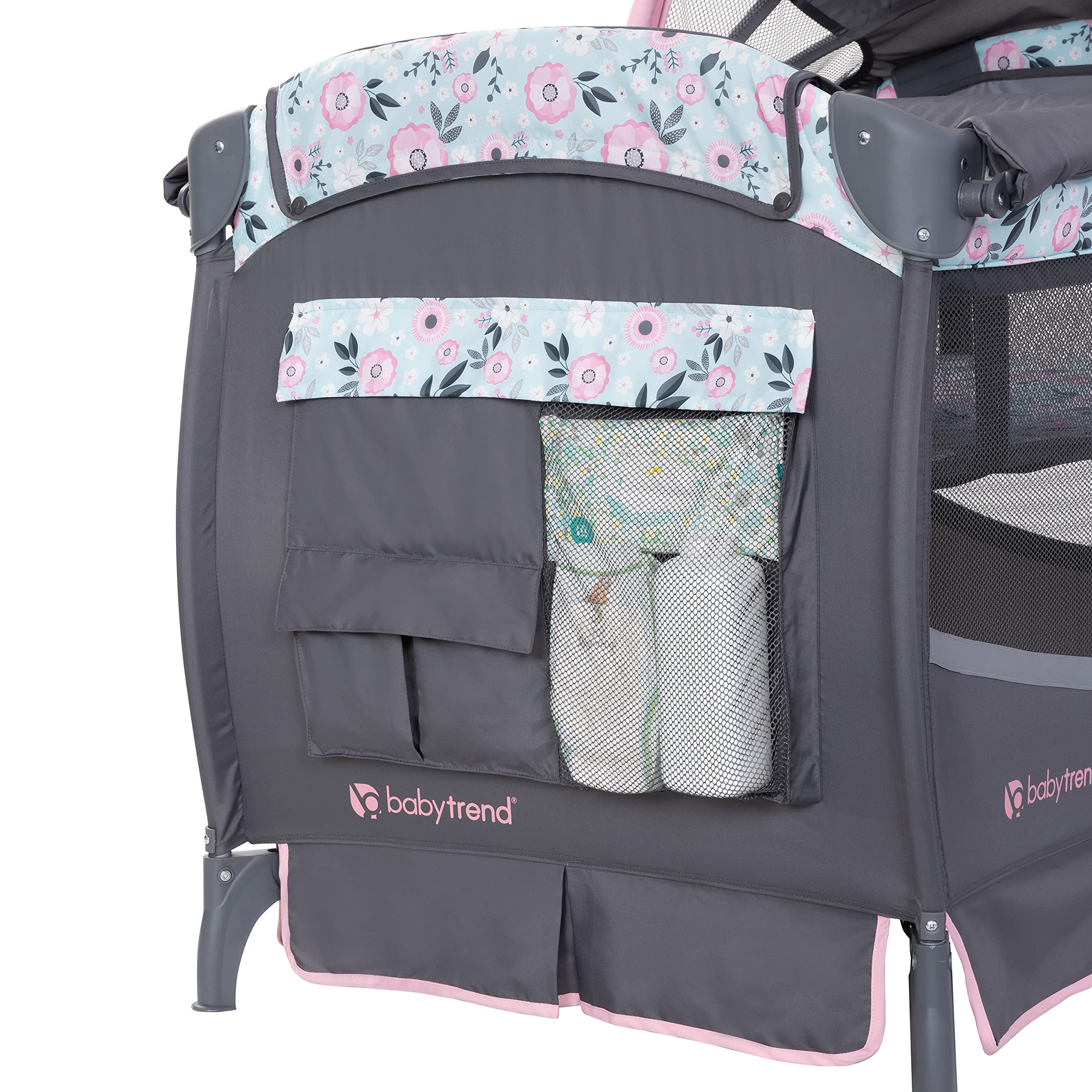 Baby Trend Nursery Center, Playard Full Size Bassinet and Changing Table, Deluxe II, Primrose