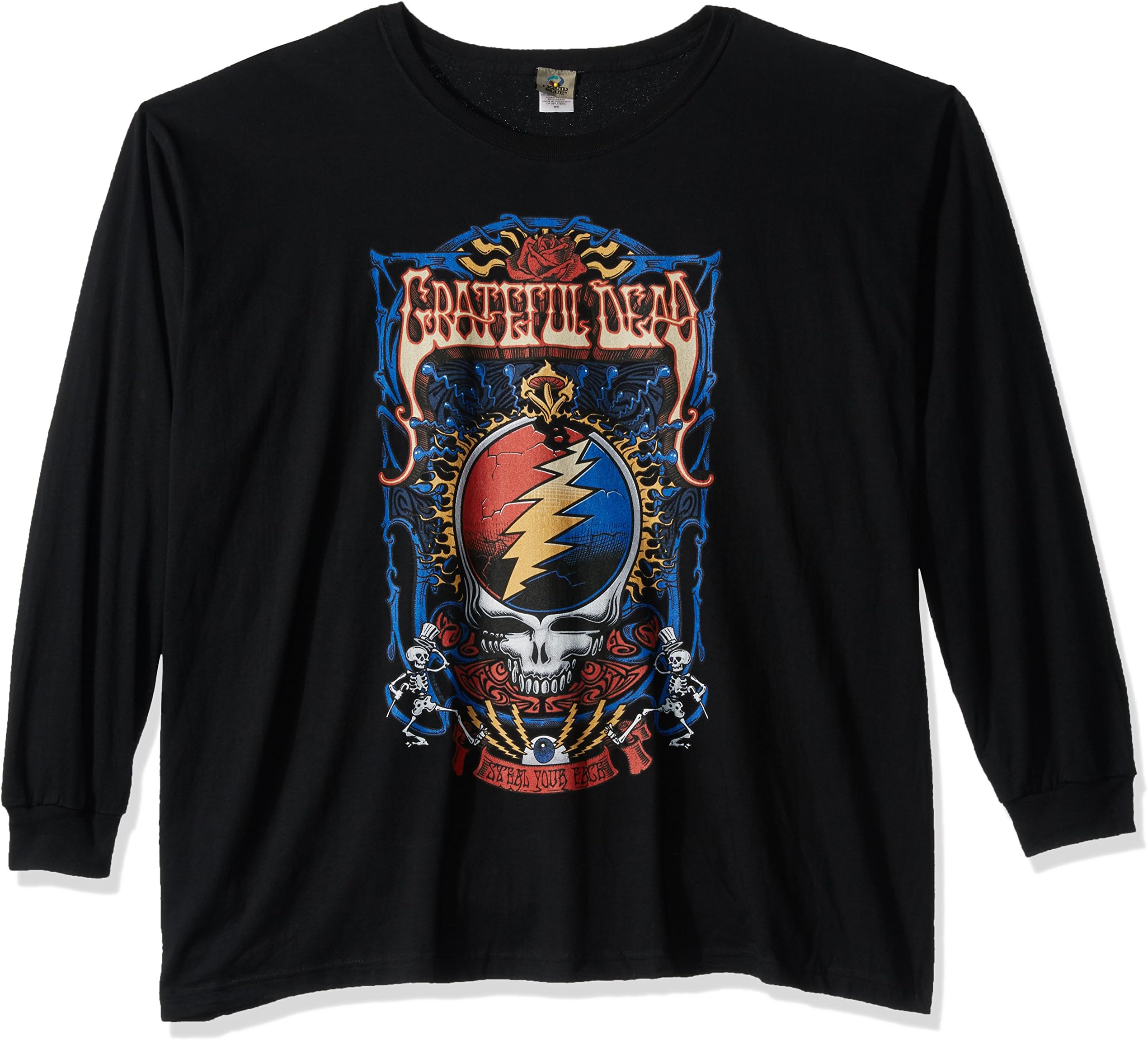 Men's Plus Size Grateful Dead Steal Your Trippy Long Sleeve T-Shirt