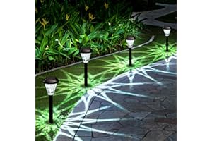 GIGALUMI 12 Pack Solar Lights Outdoor Waterproof,New Upgraded Light for Outside,Solar Garden Lights,Pathway Outdoor Light for Patio,Lawn,Yard and Landscape