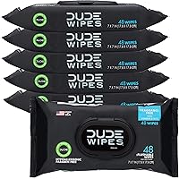 DUDE Wipes Flushable Wipes Dispenser, Unscented Wet Wipes with Vitamin-E & Aloe for at-Home Use, Septic and Sewer Safe…