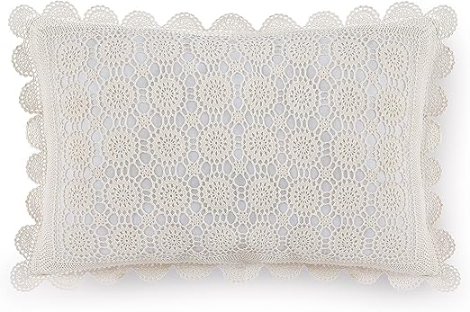 Amazon Com 23x33 Oblong Ecru Pillow Sham Crochet Lace 1 Pc