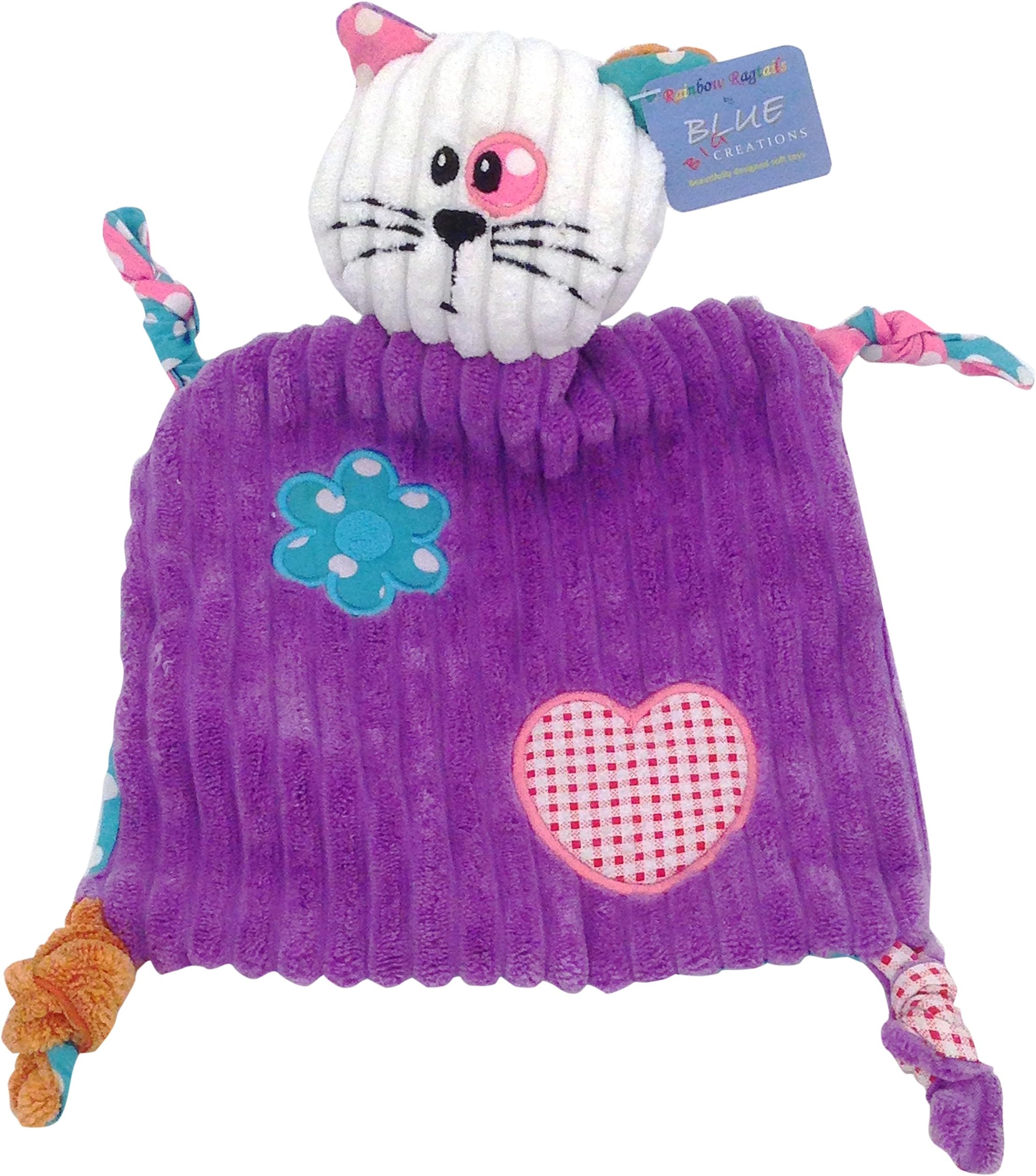 Rainbow Ragtails Baby Comforter Cat Plush