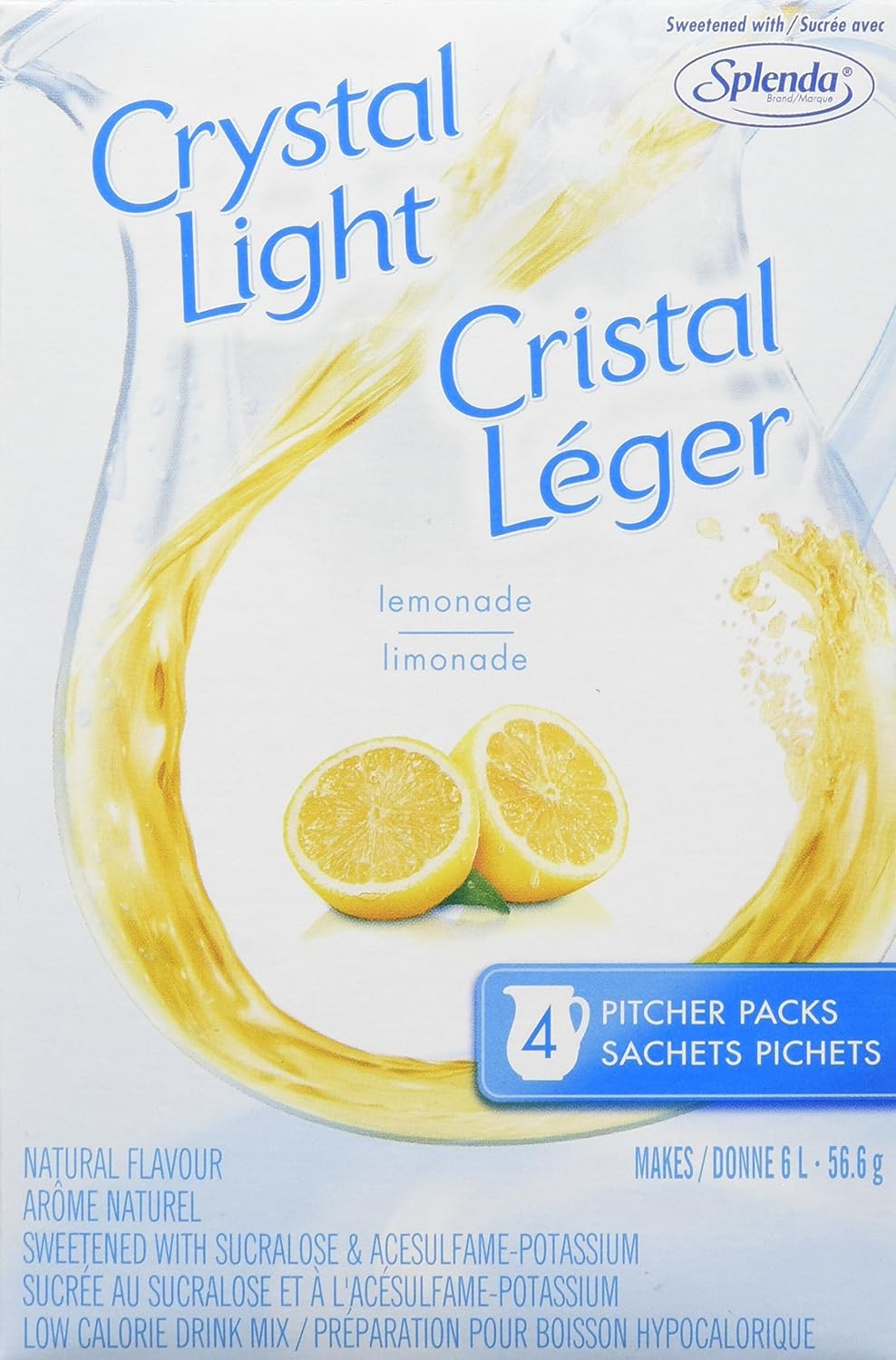 Crystal Light Pitcher Packs, Lemonade, 112 Packets (28 Boxes of 4