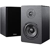 Micca PB42X Powered Bookshelf Speakers, 30-Watt RMS Power, Active Near Field Studio Monitors, 2-Way (Black, Pair)