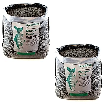 Heilbutt-Pellets zum Karpfenangeln und Friedfischangeln, stark ölhaltig, 25 kg, 5 mm