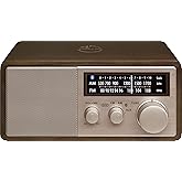 Sangean WR-16 45th Anniversary Special Edition AM/FM Wooden Cabinet Radio with Bluetooth, Rose Gold/Dark Walnut (WR-16SE)