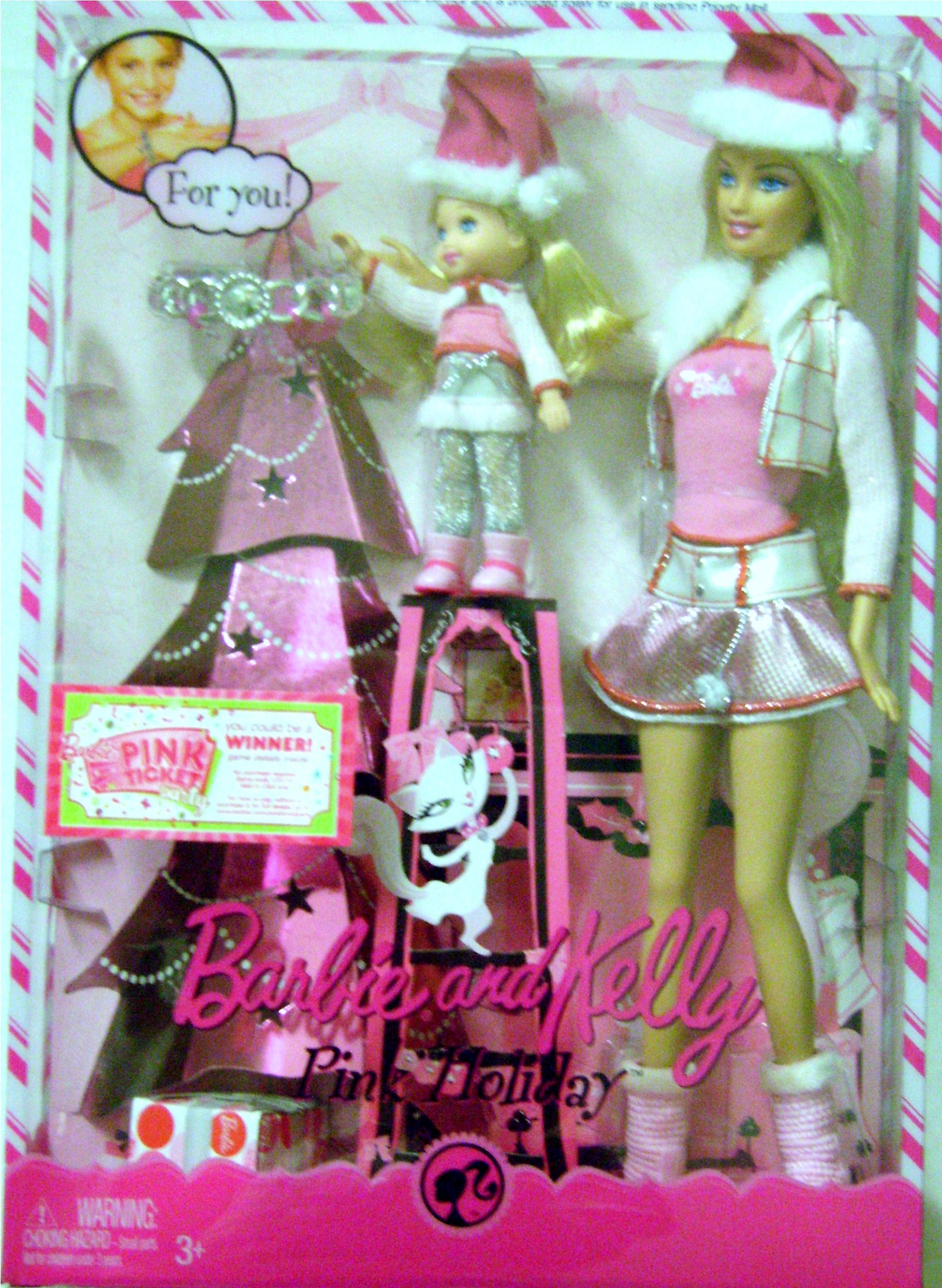 pink holiday barbie