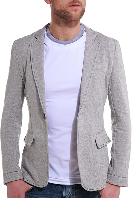 Sixth June Veste De Costume Homme Grise Claire Tendance Et