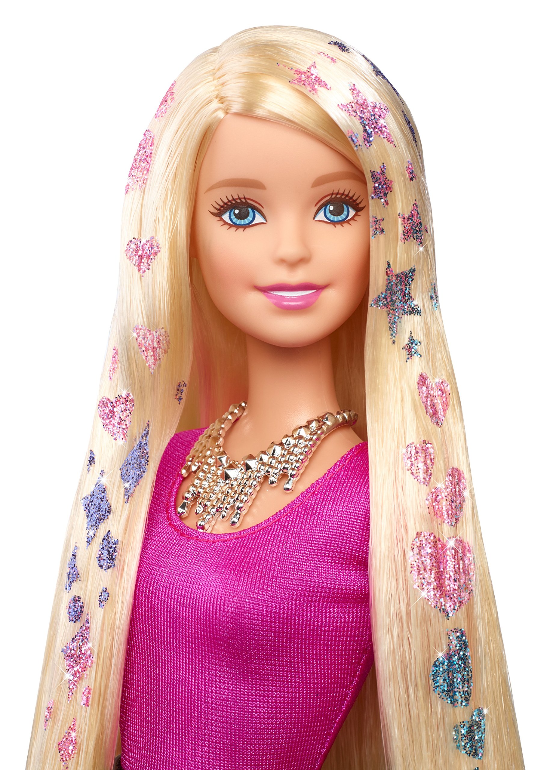 barbie with glitter hair