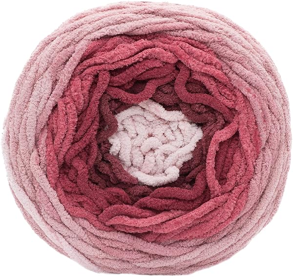 BERNAT BLANKET YARN, BURGUNDY OMBRE