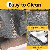 Conlun Cat Litter Mat 61x43 cm PVC Grid Mesh Trapping Quiet Grey view 7