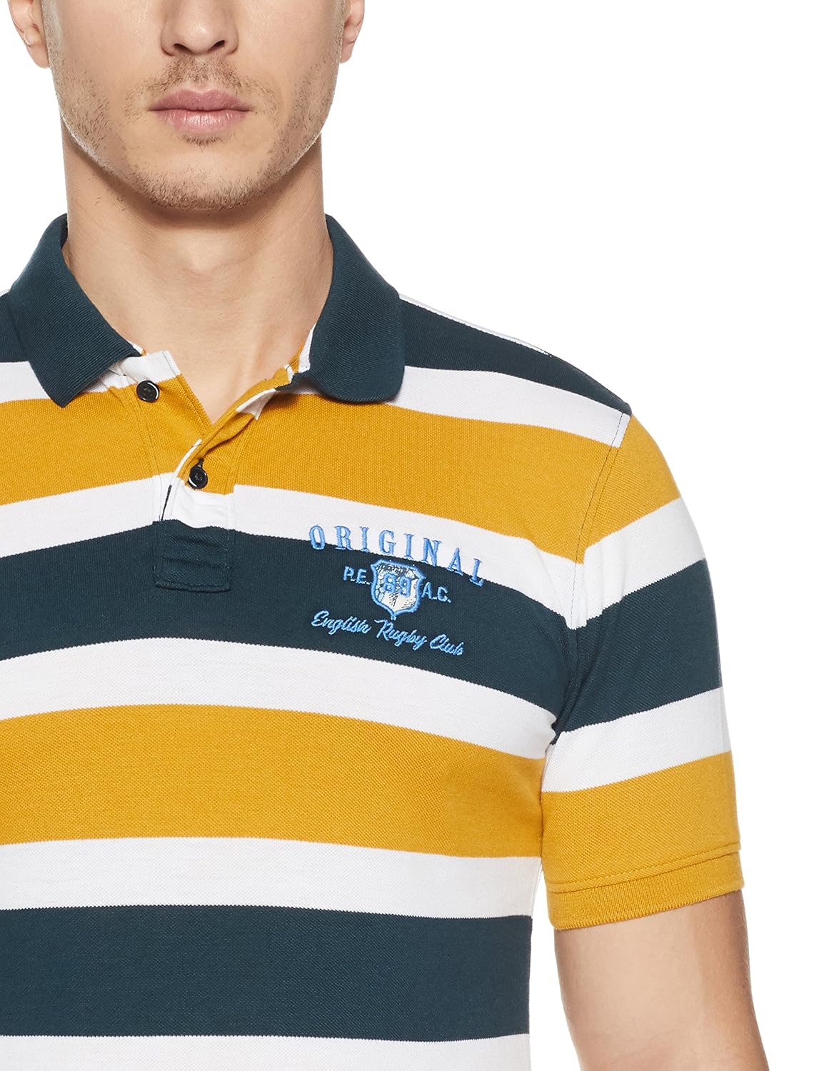 peter england men's plain slim fit polo