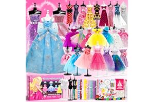 Axirata 1000+PCS Fashion Design Kit for Girls Creativity DIY Arts & Crafts Kit for Kids with 4 Mannequins, Fashion Designer S