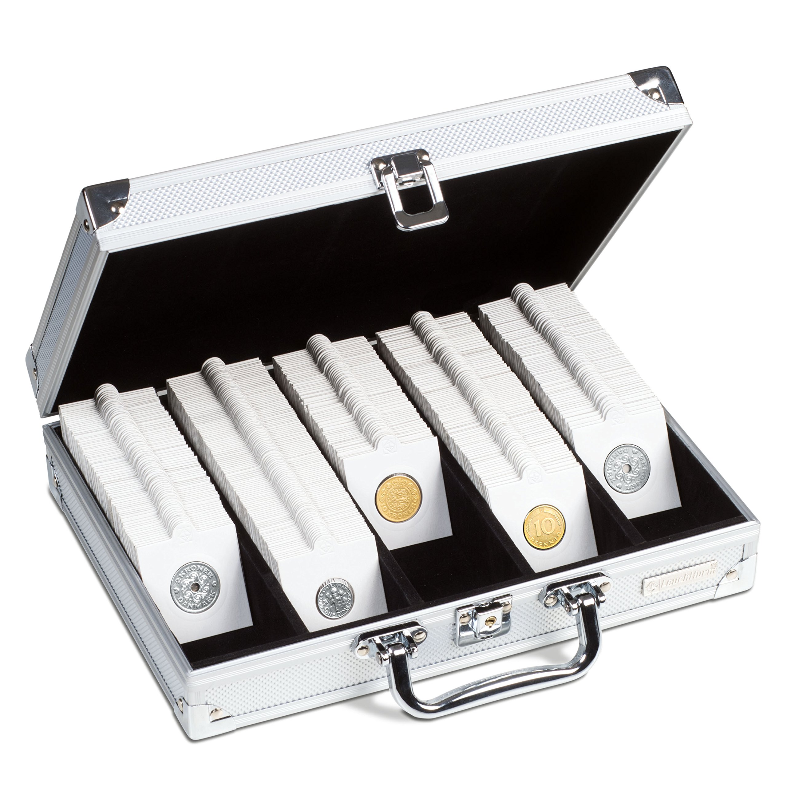 Leuchtturm 347829 Coin case with 5 rows for up to 650 coin frames or 150 Quadrum capsules, lockable, 292 x 238 x 74 mm
