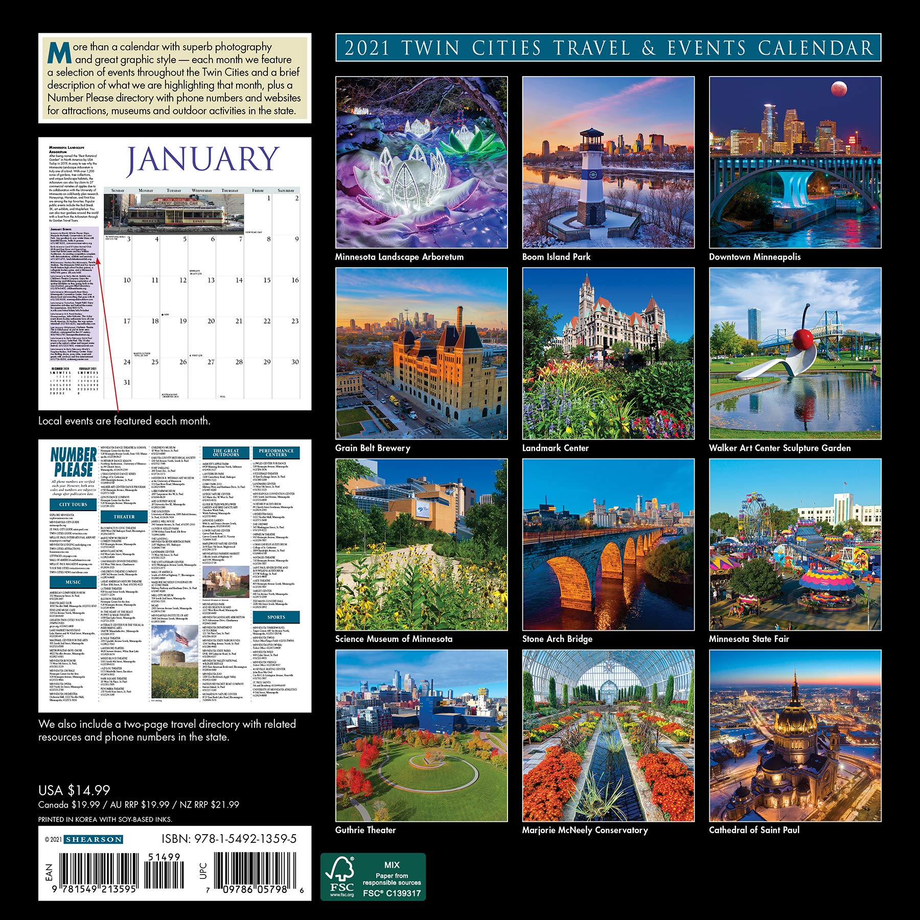 Twin Cities 2021 Wall Calendar: Willow Creek Press: 9781549213595: Amazon.com: Books