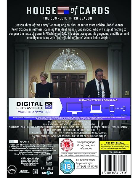Amazon Com House Of Cards Season 3 Dvd Movies Tv