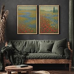 MUDECOR Framed Canvas Print Wall Art Set Colorful