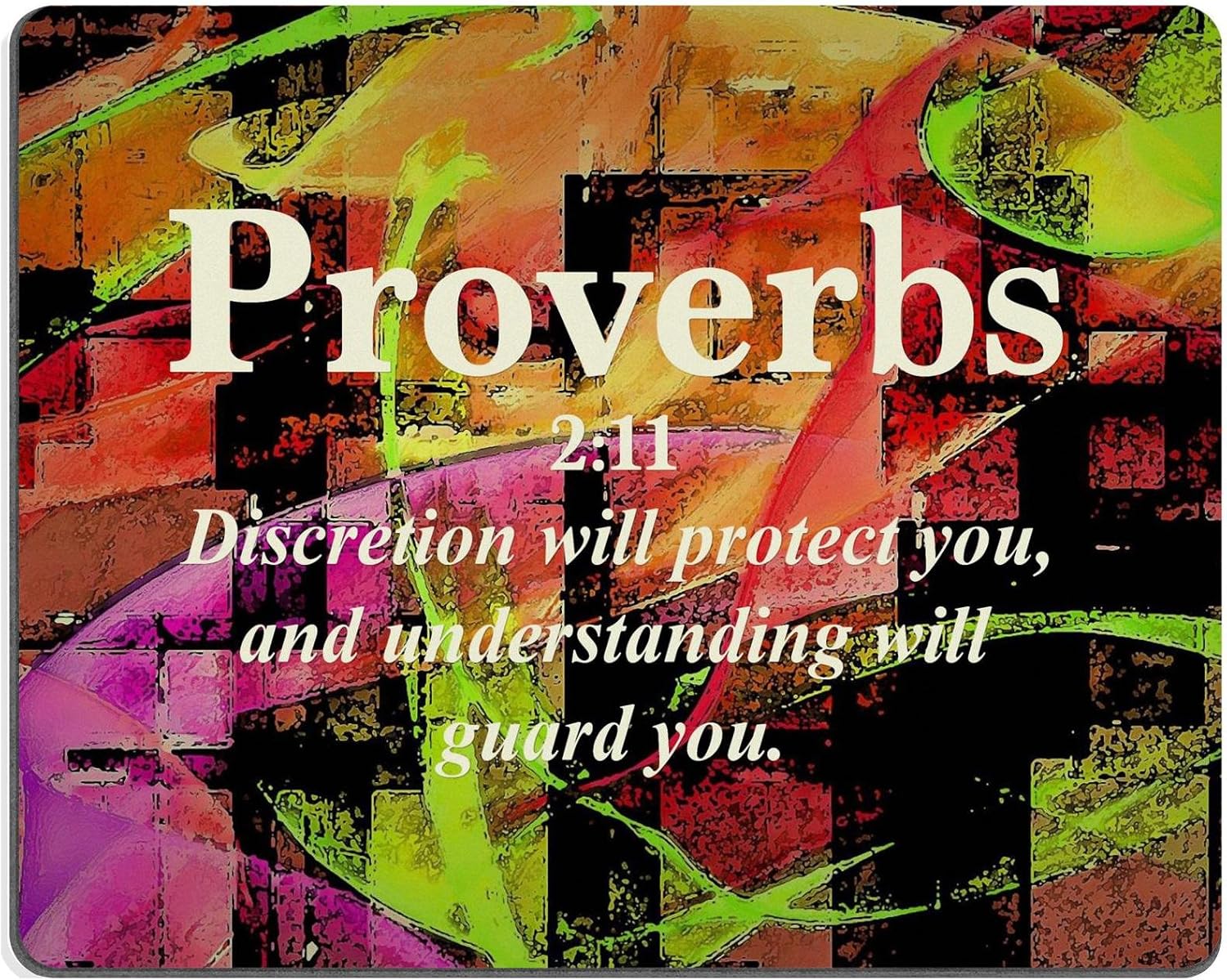 Bible Versets Citation Proverbe 2 11 Discretion Vous Protege Et Vous Garde Comprehension Msd Fabrique Sur Commande Personnalise Chiffon Avec Souris En Caoutchouc En Neoprene Pour Amazon Fr Fournitures De Bureau