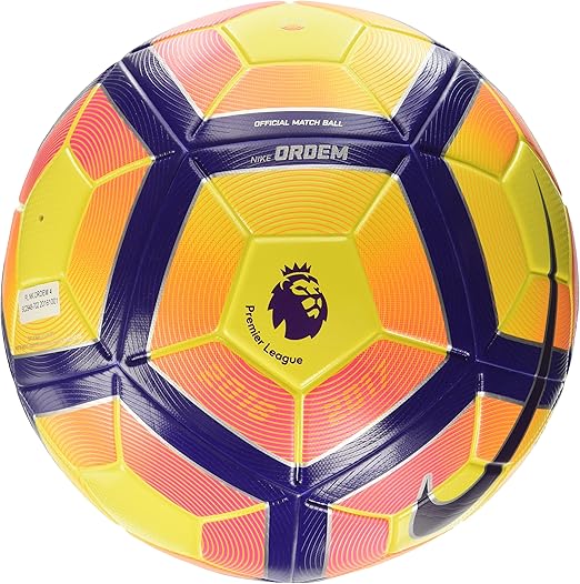 プレミアリーグnike Ordem 4 Footballサッカーボール 高視認性 イエロー パープル Nike ナイキ サッカーボール Amazon
