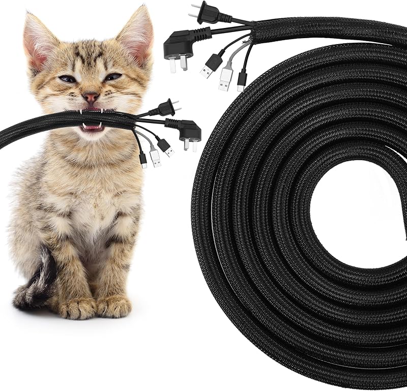 Fentar 3m Cable Tidy Sleeve Self Wrapping Flame Retardant Black 25-30mm
