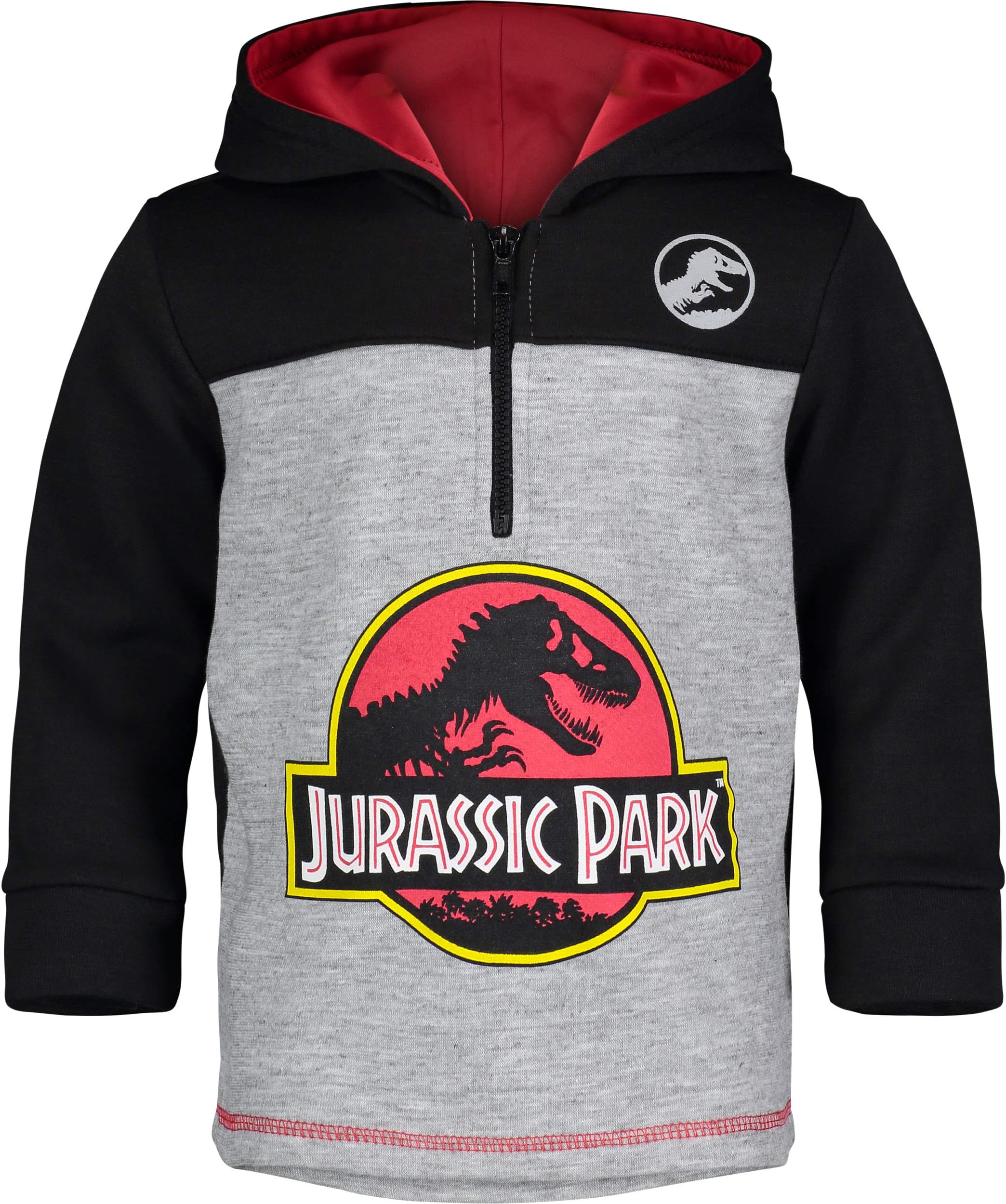 Jurassic ParkDinosaur Movie Logo Boys' Fleece Hoodie Pullover Sweatshirt w Zipper