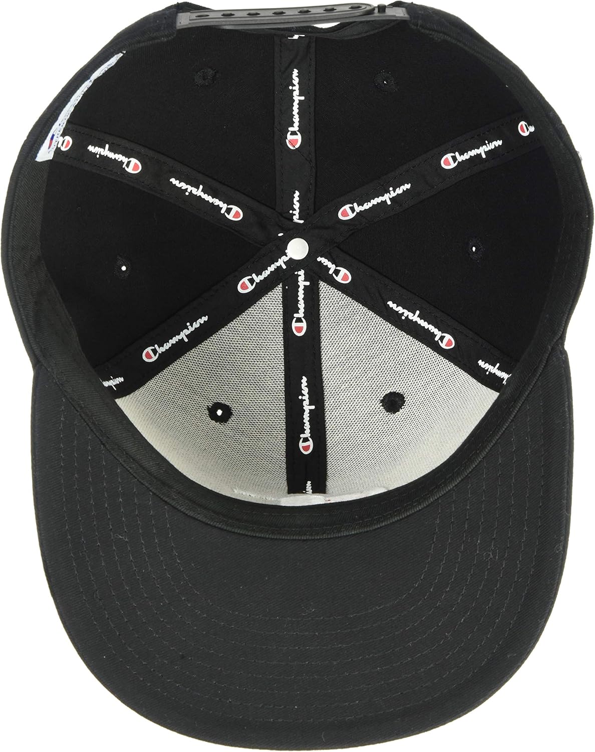 Champion LIFE Men's Baseball Snapback Hat with Big C Logo, Black, One Size: Clothing