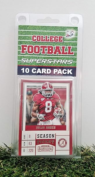 Alabama Crimson Tide 10 Card Pack College Football Different Bama Superstars Starter Kit Comes In Souvenir Case Great Mix Of Modern Vintage
