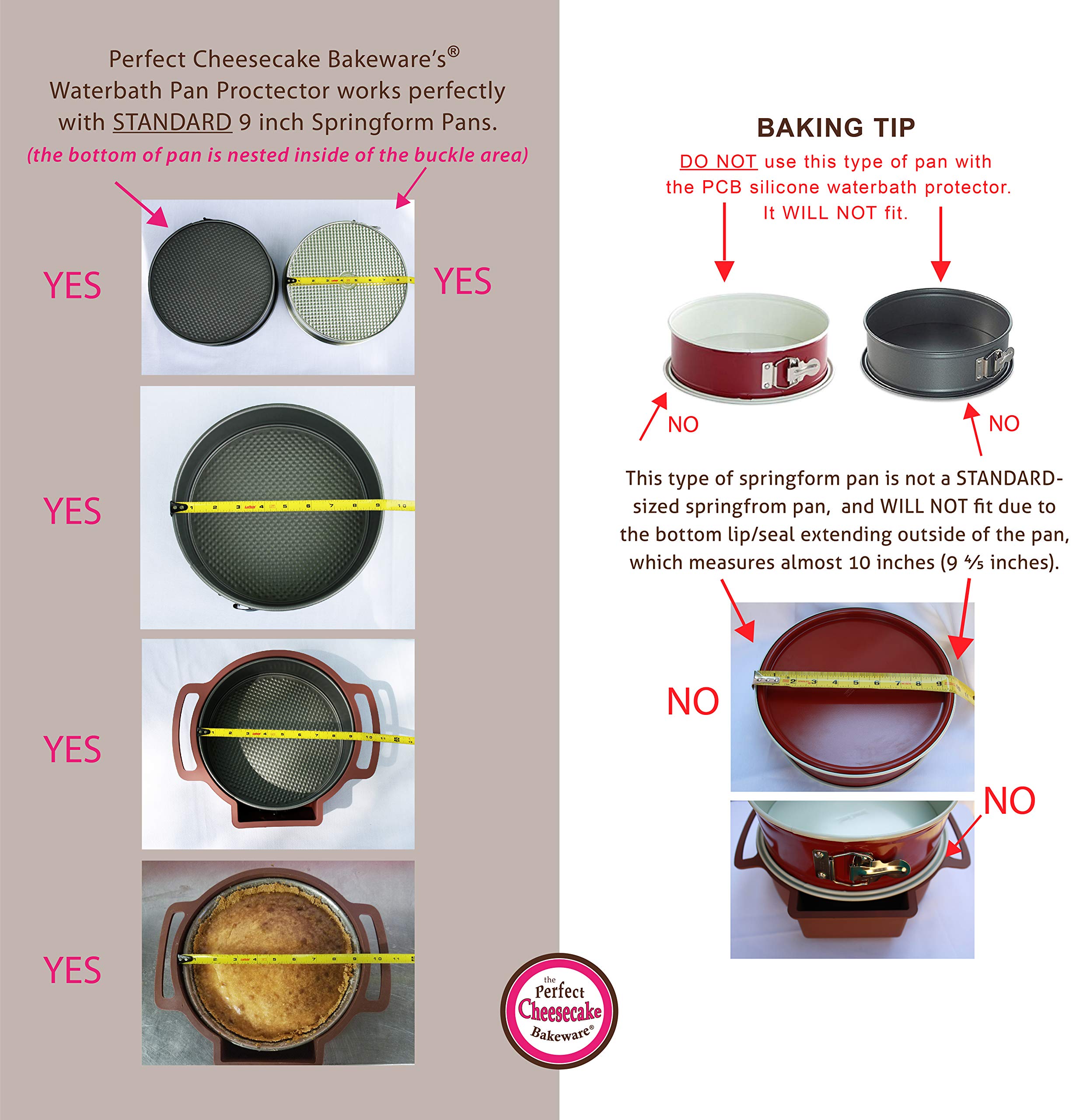 Perfect Cheesecake Water Bath Pan Silicone For Standard 9