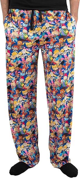 Amazon Nickelodeon パジャマ キャラクター 全面グラフィック メンズ スリープラウンジパンツ Us サイズ 40 42 カラー ブルー パジャマ 通販
