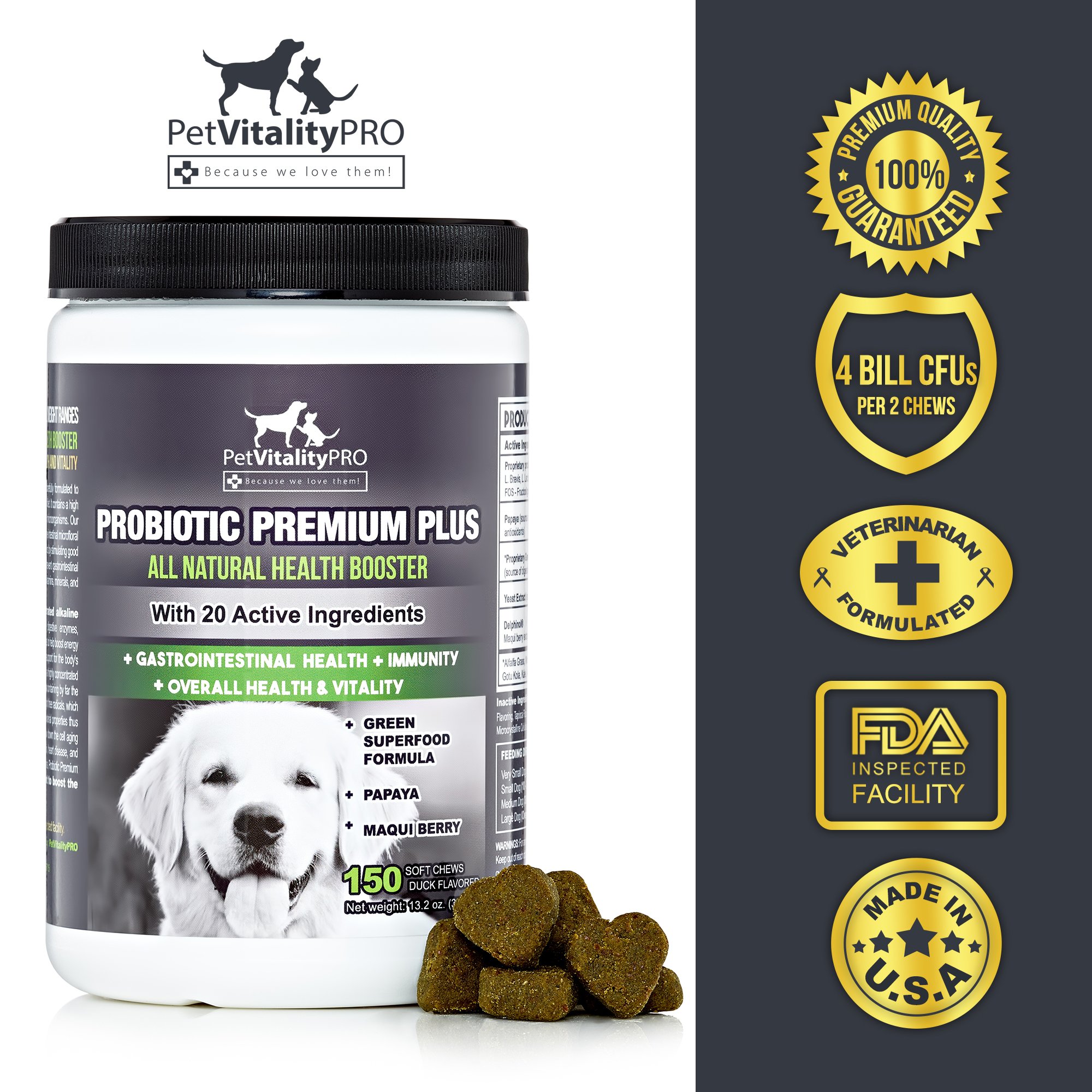 Probiotics for Dogs with Natural Digestive Enzymes Dog Probiotics
