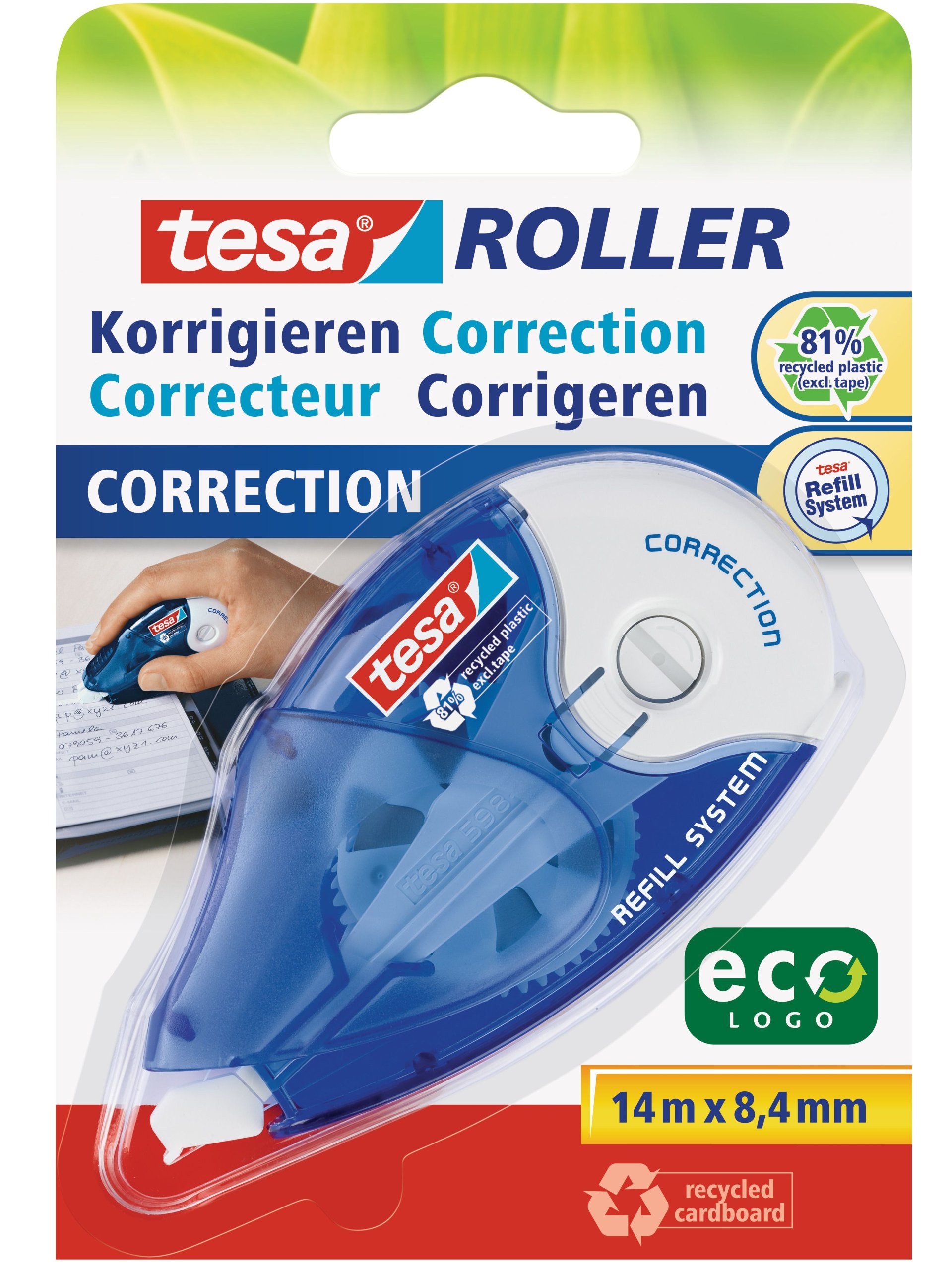 tesa REFILL CORRECTION ROLLER ecoLogo 8.4MM