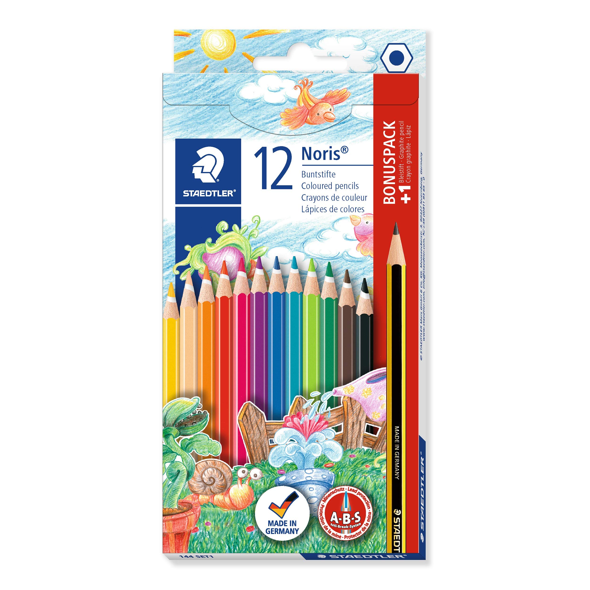 Staedtler Noris Club 144 Set Colouring Pencils Value Pack with Free with Promotion in Cardboard Case