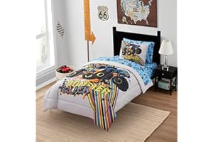 SWEET HOME COLLECTION Kids Bedding Set Bed in a Bag for Boys and Girls Toddlers Printed Sheet Set and Comforter, Twin, Monster Truck