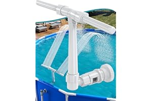 SUMMERBUDDY Pool Fountain for Above and In-Ground Pools, Adjustable Dual Spray Waterfall Sprinkler Cooler for Pool, Swimming Pool Spa Water Fountain, High-Pressure Pool Spray Fountain