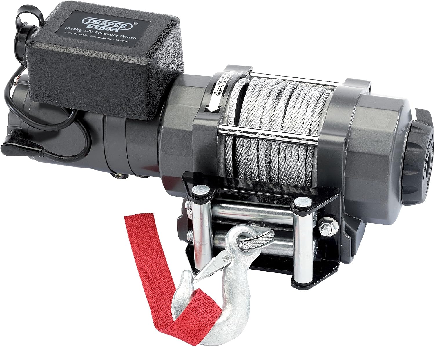 Draper 24443 Expert Recovery Winch, 1814kg, 12V, 42.4cm x 31.6cm x 20.8cm, Blue, 1814 kg