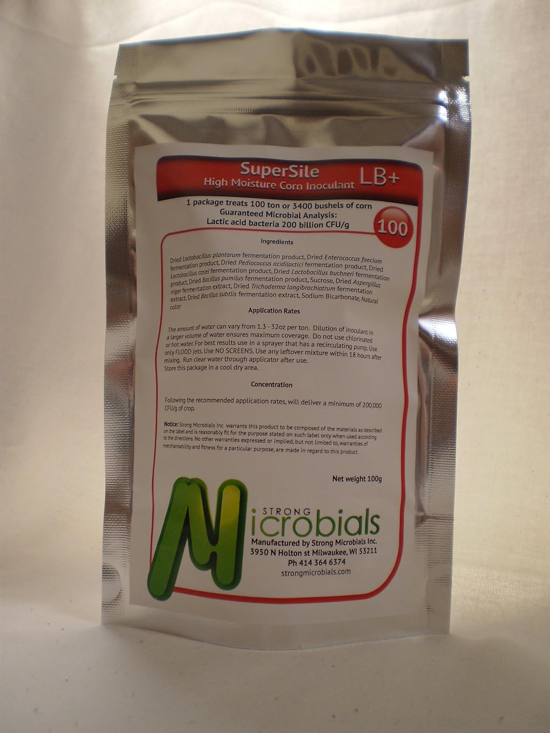 SuperSile High Moisture Corn Inoculant LB+ 100 ton