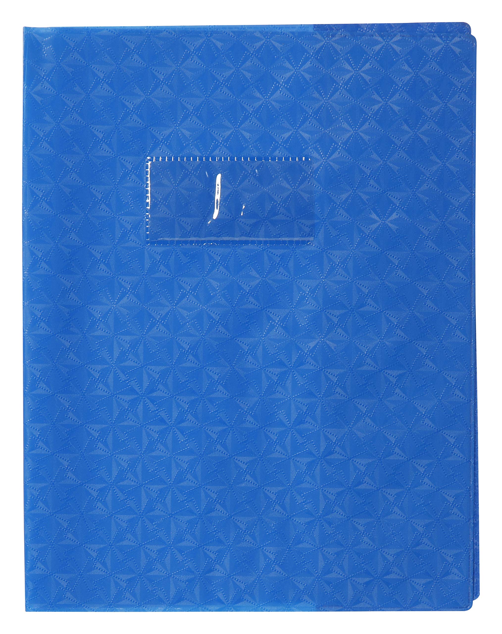 Calligrapher 72012C - Blue Grain Diamond Notebook Protector - Dimensions: 17 x 22 cm - 18/100th with Label Holder - Opaque PVC - Manufactured in France