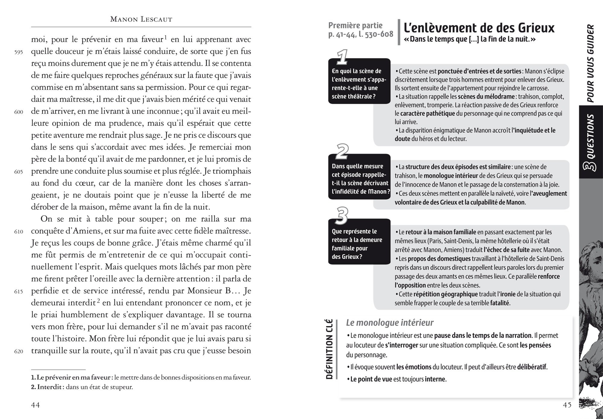 scène de rencontre manon lescaut texte