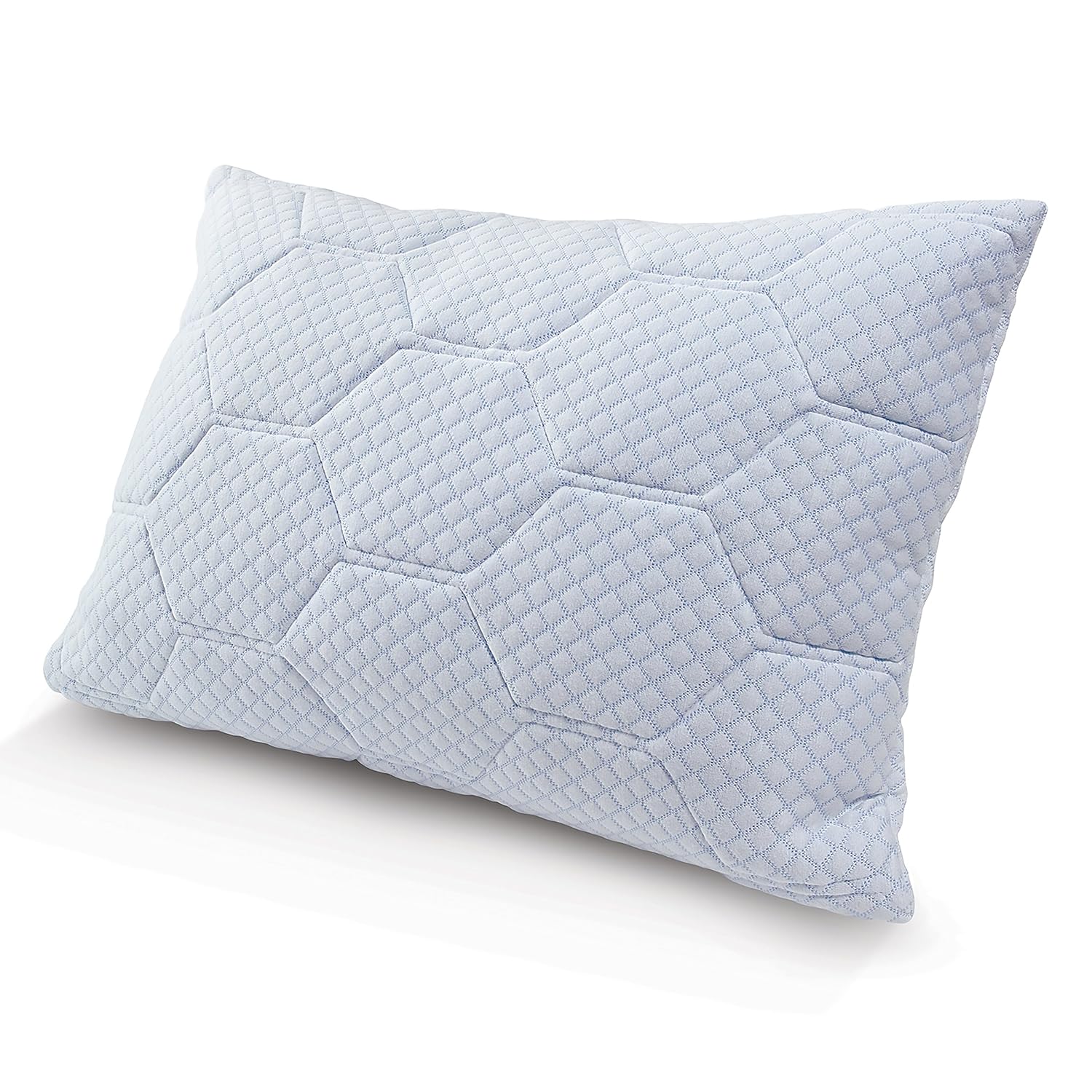 ARCTIC Sleep by Pure Rest MFP-072-7K Cooling Gel Reversible Memory Foam Loft Pillow-King, Light Blue